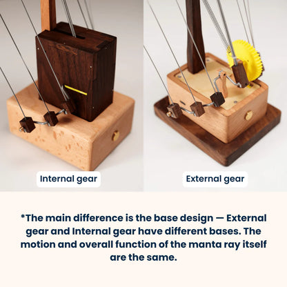 Handcrafted   Wooden   Manta   Ray   Automaton