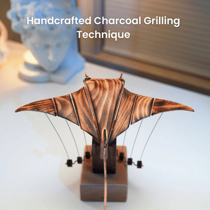 Handcrafted   Wooden   Manta   Ray   Automaton